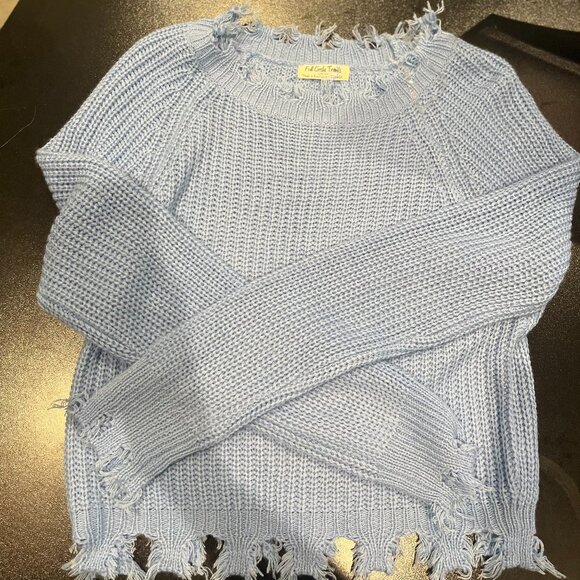 Full Circle Trends Sweater Light Blue Womens X large NWT - Picture 1 of 3